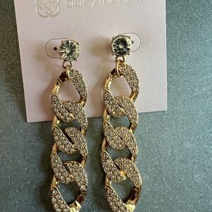 Elegant Gold and Silver Chain Link Earrings